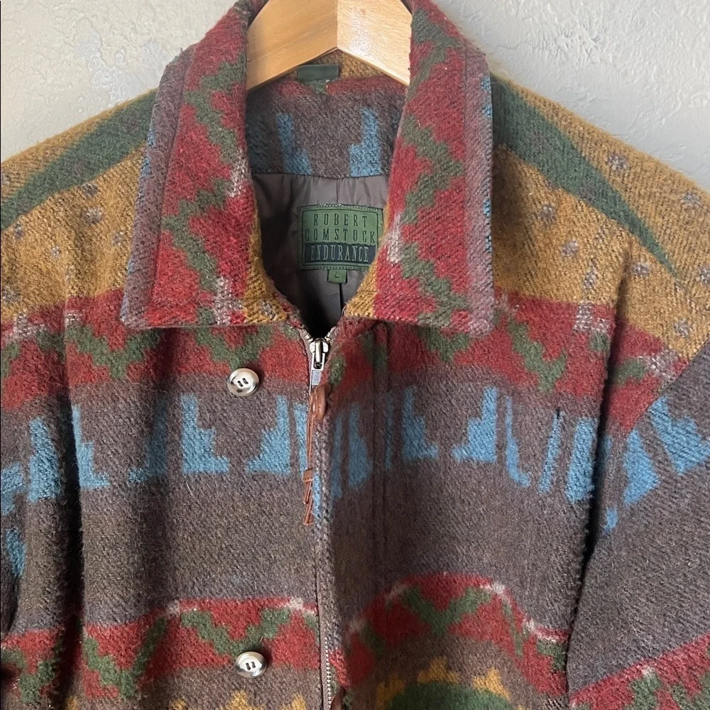 Robert comstock wool blend southwest style coat